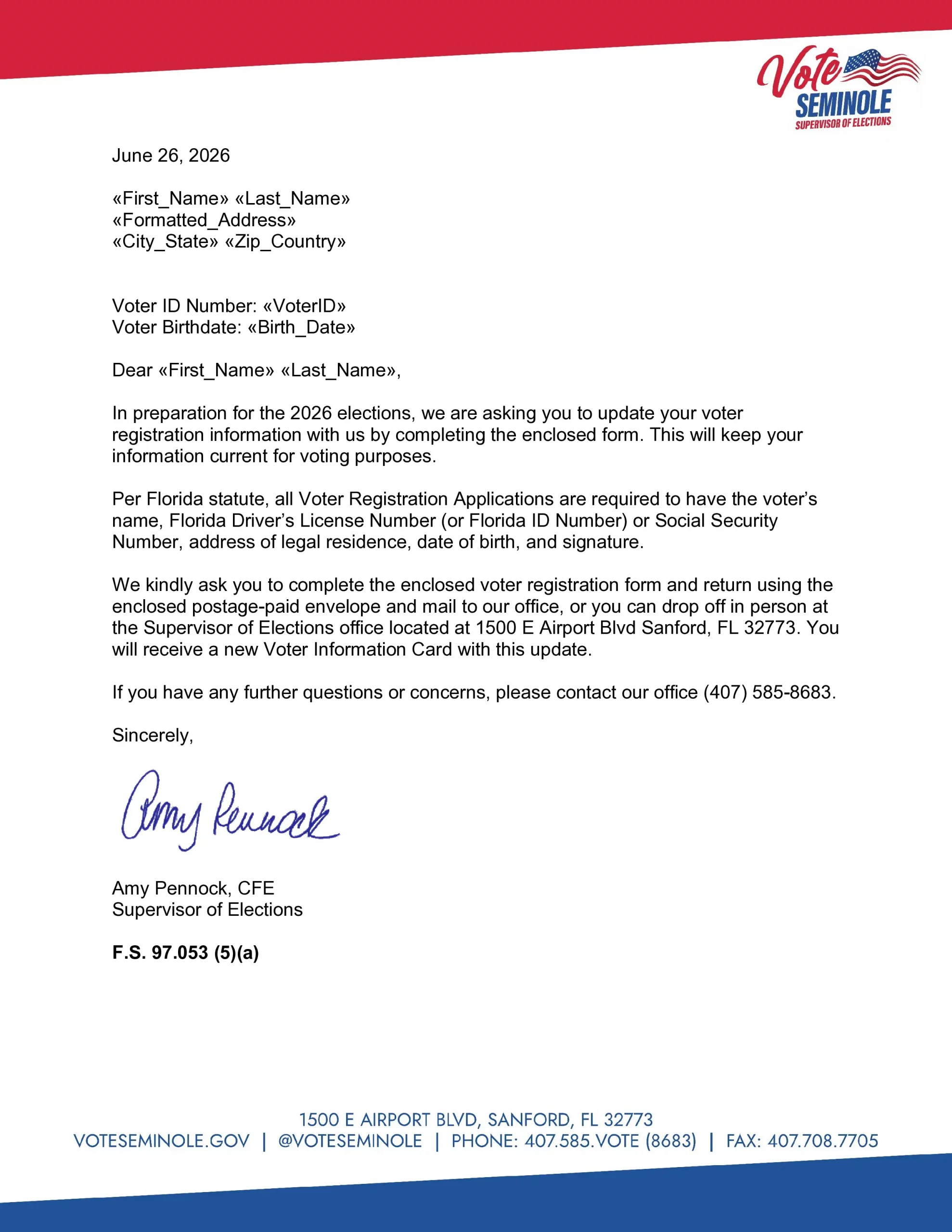 No DL or SSN Letter (Page 1) No Driver's License or Social Security Number Letter (Page 1)